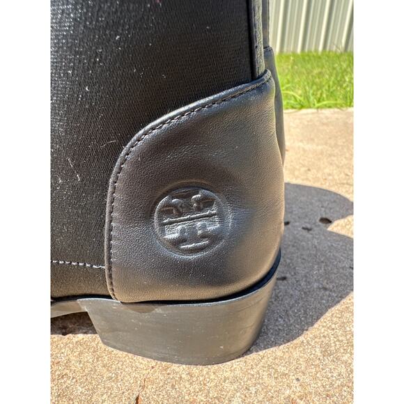 Tory Burch Black Leather Chelsea Boot 37 - Picture 4 of 8